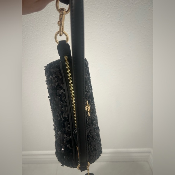 Coach Black Sequin Nolita Barrel Bag - Picture 6 of 9